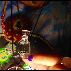 Hand blown glass fish n a bag pendent